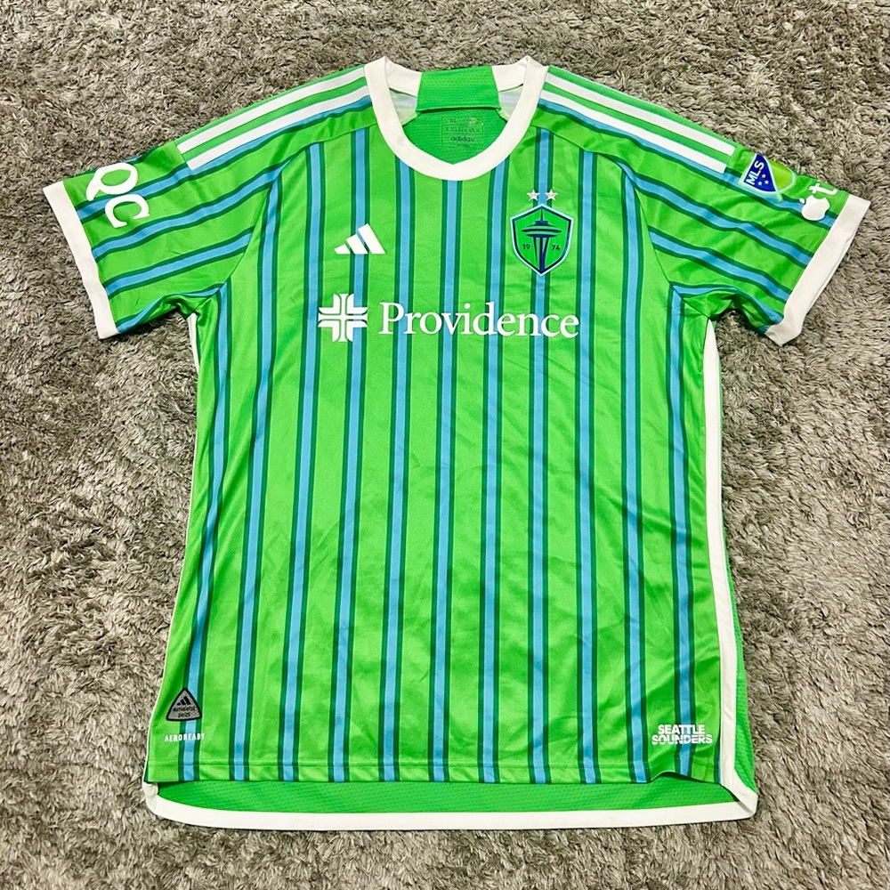 NWT Adidas Seattle Sounders FC 2024-25 Home Jersey Authentic HZ6188 Size XL